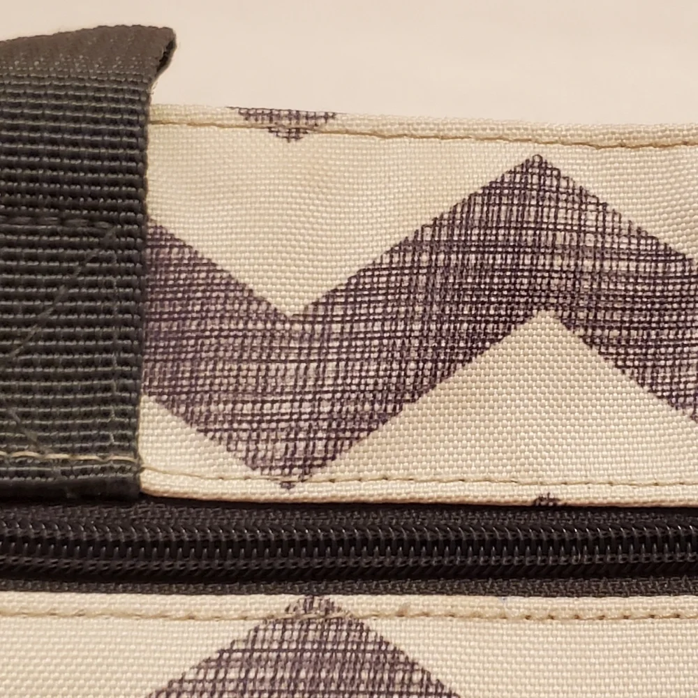 SkipHop Gray/White Chevron Duo Signature Diaper Bag w/Changing Pad